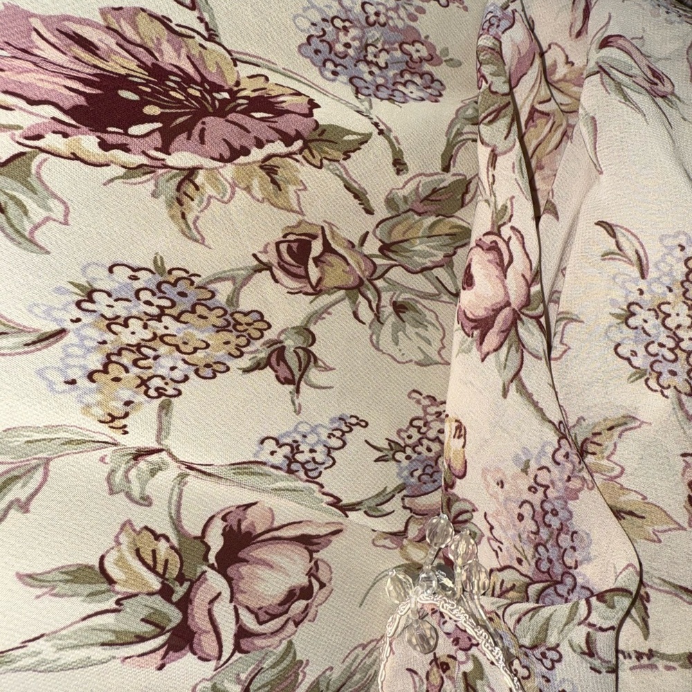 Floral Patterned balloon valance